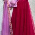 Purple Multi Sequins Lehenga Set image 0
