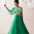 Verde Ombre One-Shoulder Dress image 0