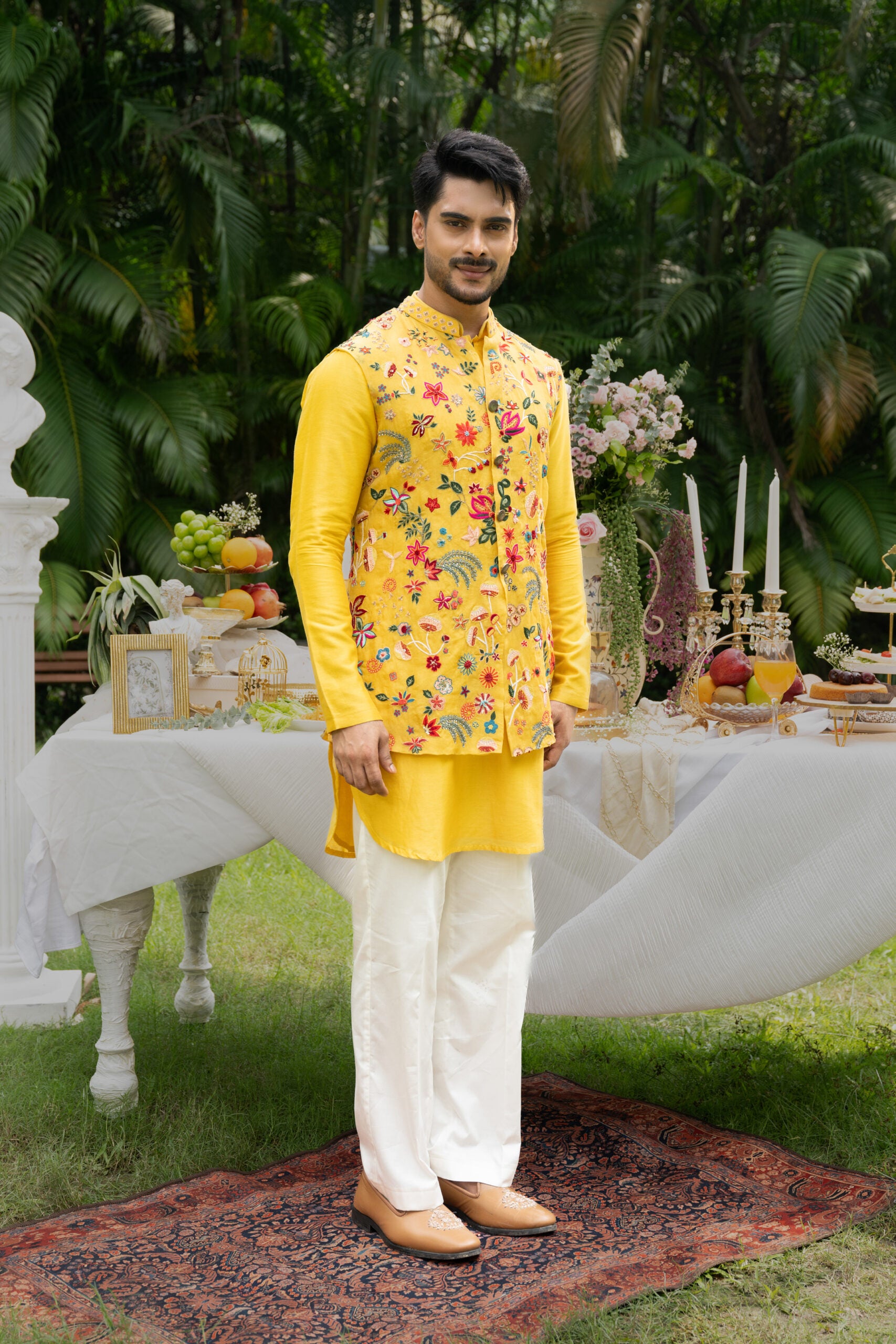 The Vasant Mosaic Nehru Kurta Set image 5