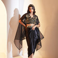 Aria Drape Skirt with Bustier and Cape image 0