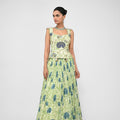 Peacock Highlighted Lehenga Paired With Highlighted Peacock  Corset image 0