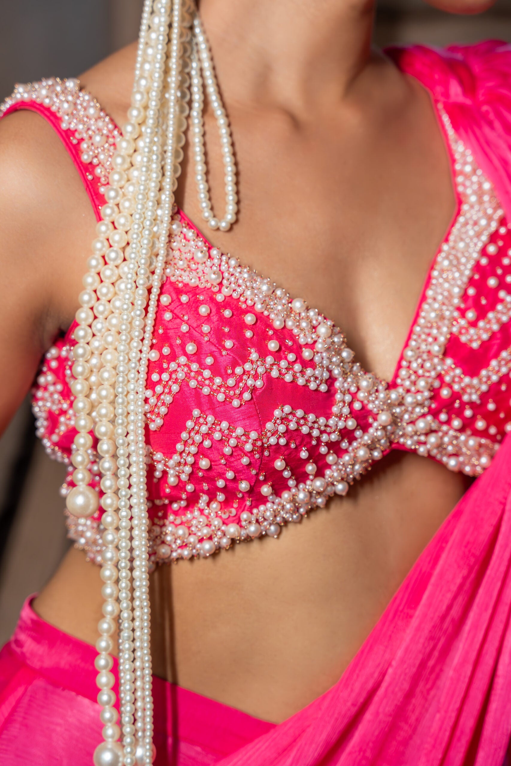 Rosy Draped Saree image 2
