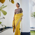 Yellow Gota Work Saree image 0