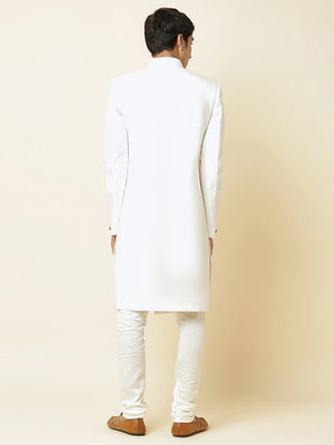 Pure White Sherwani Set image 2