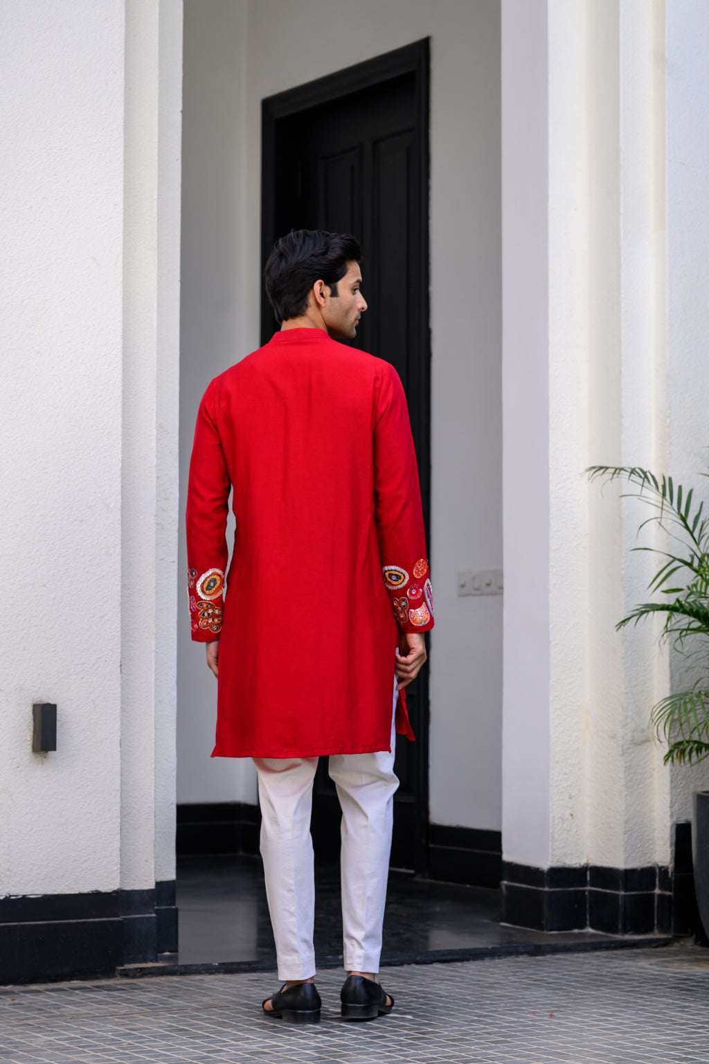 Dawn Highlighted Applique Kurta Paidawn With Pants image 1
