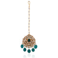Emerald Green Beaded Matha Pattia image 0