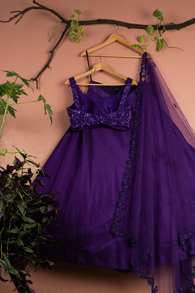 Royal Violet Lehenga Set image 2