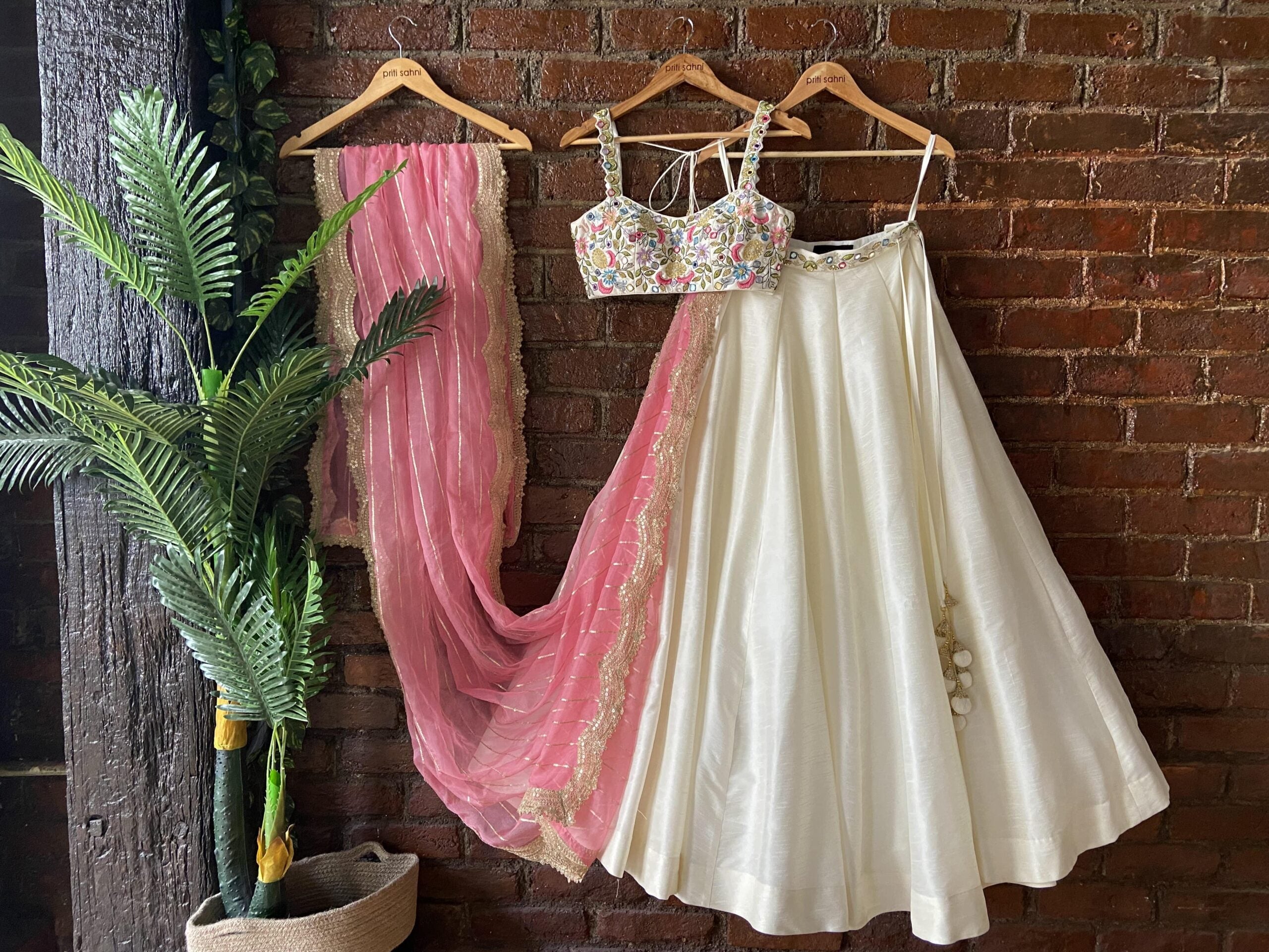 Ivory Swan Lehenga Set image 0