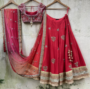 Bridal Lehenga Set With Ombre Dupatta image 2