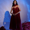 Scarlet Sequins Anarkali Set image 0