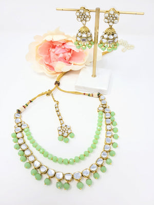 Mint Shayna Layered Necklace Set image 2