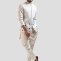 Cream Phulkari Nehru Jacket image 0