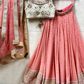 Coral Ivory Sharmily Lehenga Set image 0