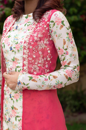 Embroidered Off-White Sharara Set image 3