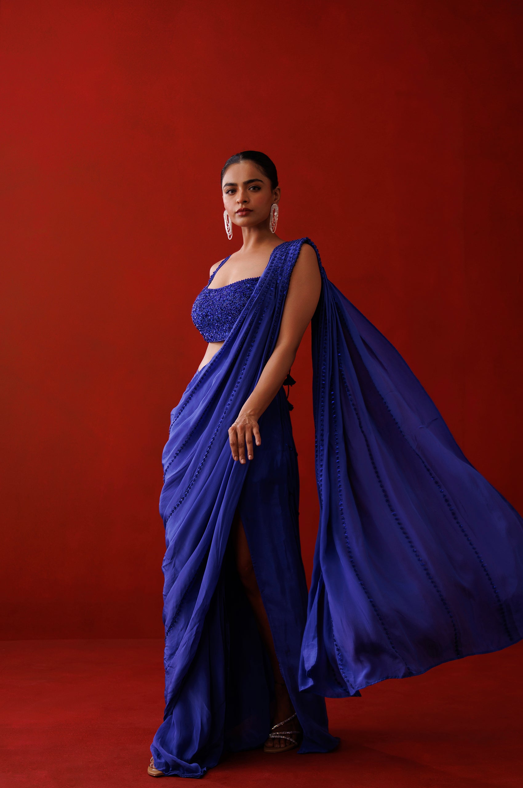 Saphire Slit Saree image 5