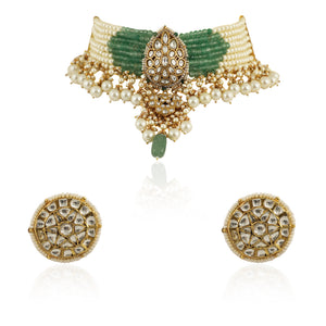 22KT Gold Plated Choker Necklace Set image 0
