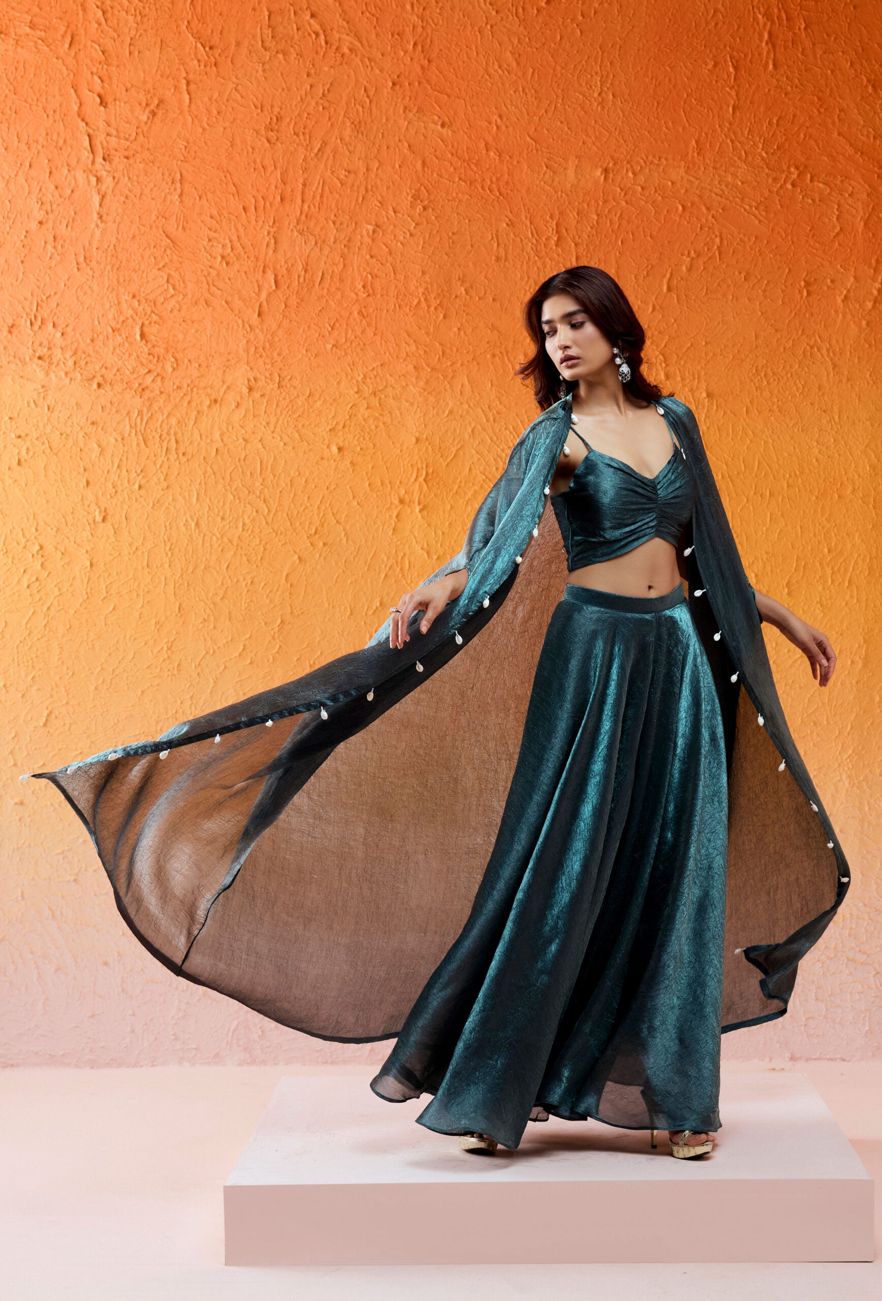 Metallic Teal Blue Co-od Set image 3