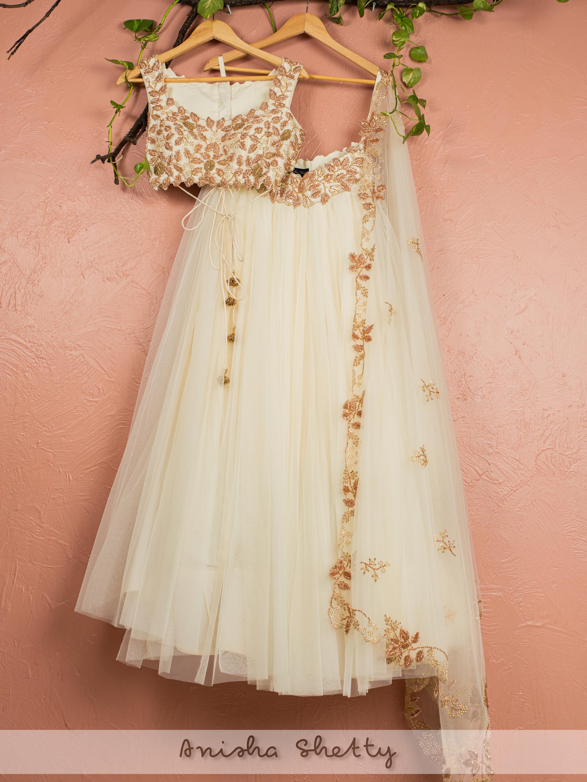 Ivory Zardosi Lehenga Set - S image