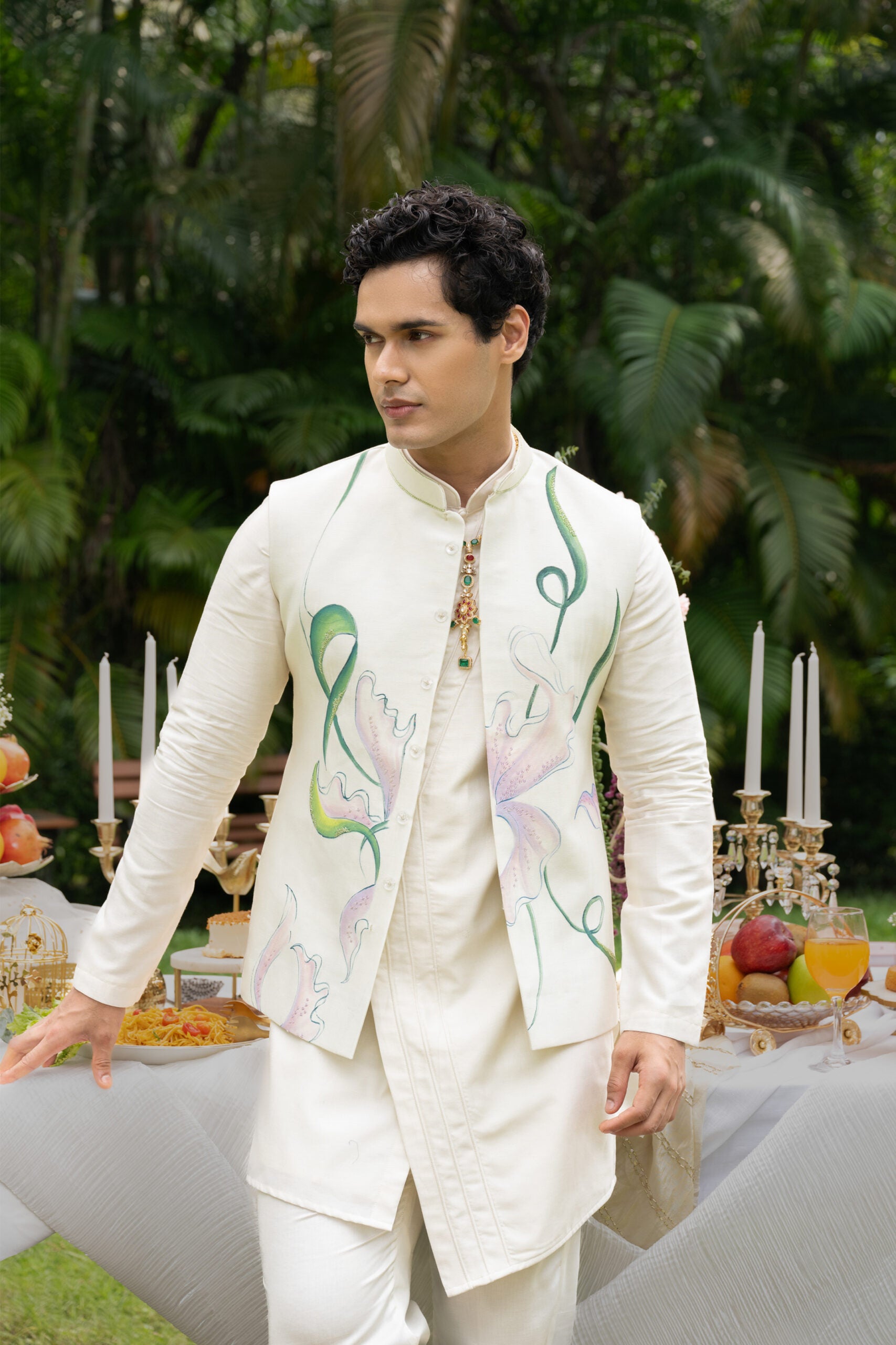 Chivar Nehru Kurta Set image 4