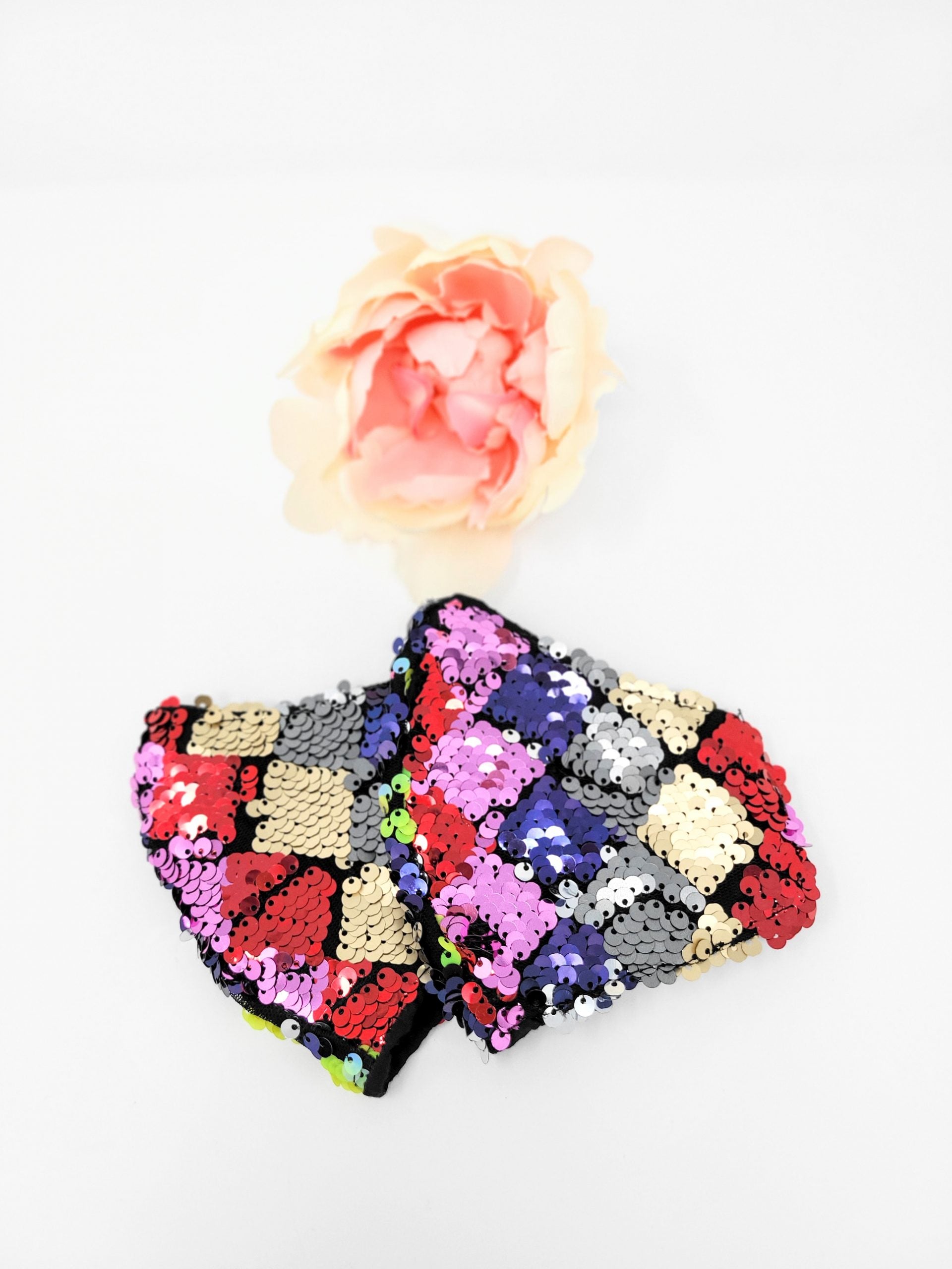Multi Color Sequins Face Mask image 0