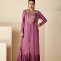 Mauve Majesty Zardosi Kurta Set image 0