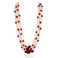 Red And White Moti Maala image 0