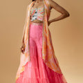 Multi Colored Net Gharara Set image 0