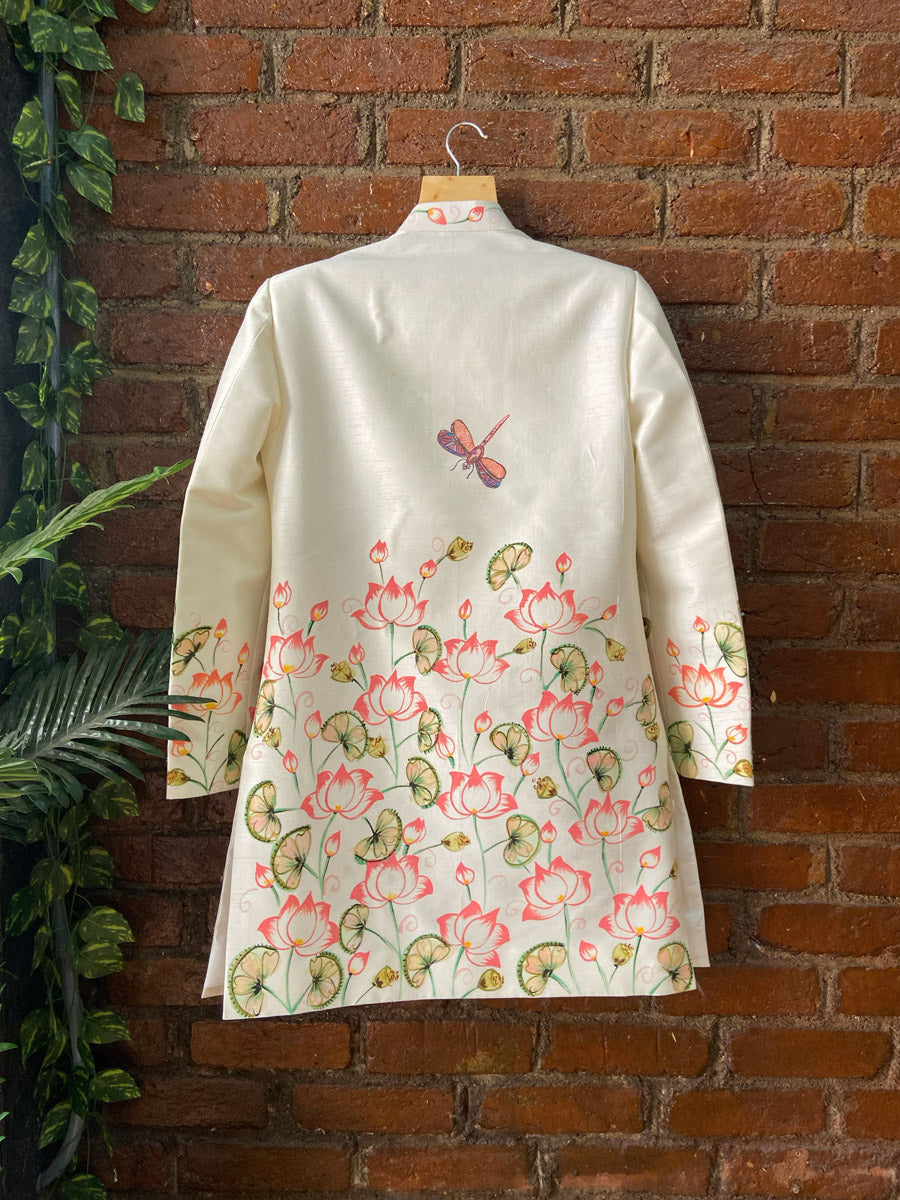 Lotus Hand Painted Sherwani Set image 1
