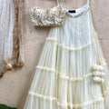 Ivory Tier  Ruffle Lehenga Set image 0
