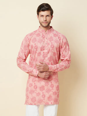 Pink Floral Kurta image 5