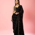 Black Georgette Saree image 0