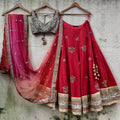 Red and Gold Bridal Lehenga Set image 0