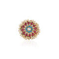Floral Design with Rice Pearl Ring image 0