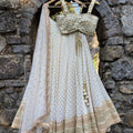 Ivory Mirror Bustier Lehenga Set image 0