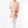 Peach Silk Kurta Set image 0