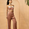 Metallic Rose Gold Pearl Embellished Co-ord Set image 0
