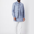 Sky Blue Bundi Jacket Set image 0