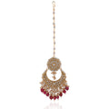 Rani Pink Jadtar Matha Patti Studded With Pearls image 0