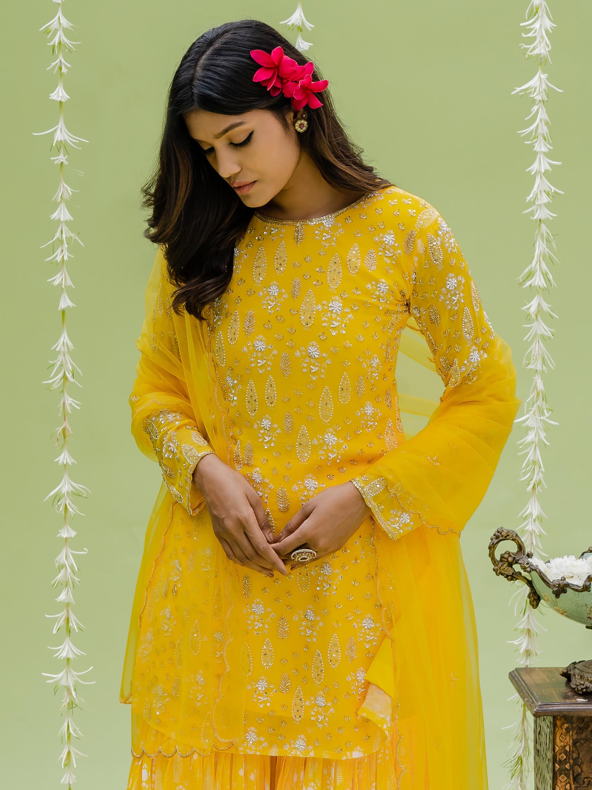 Sunshine Embroidered Sharara Set image 2