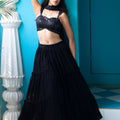 Black Sequins Lehenga Set image 0
