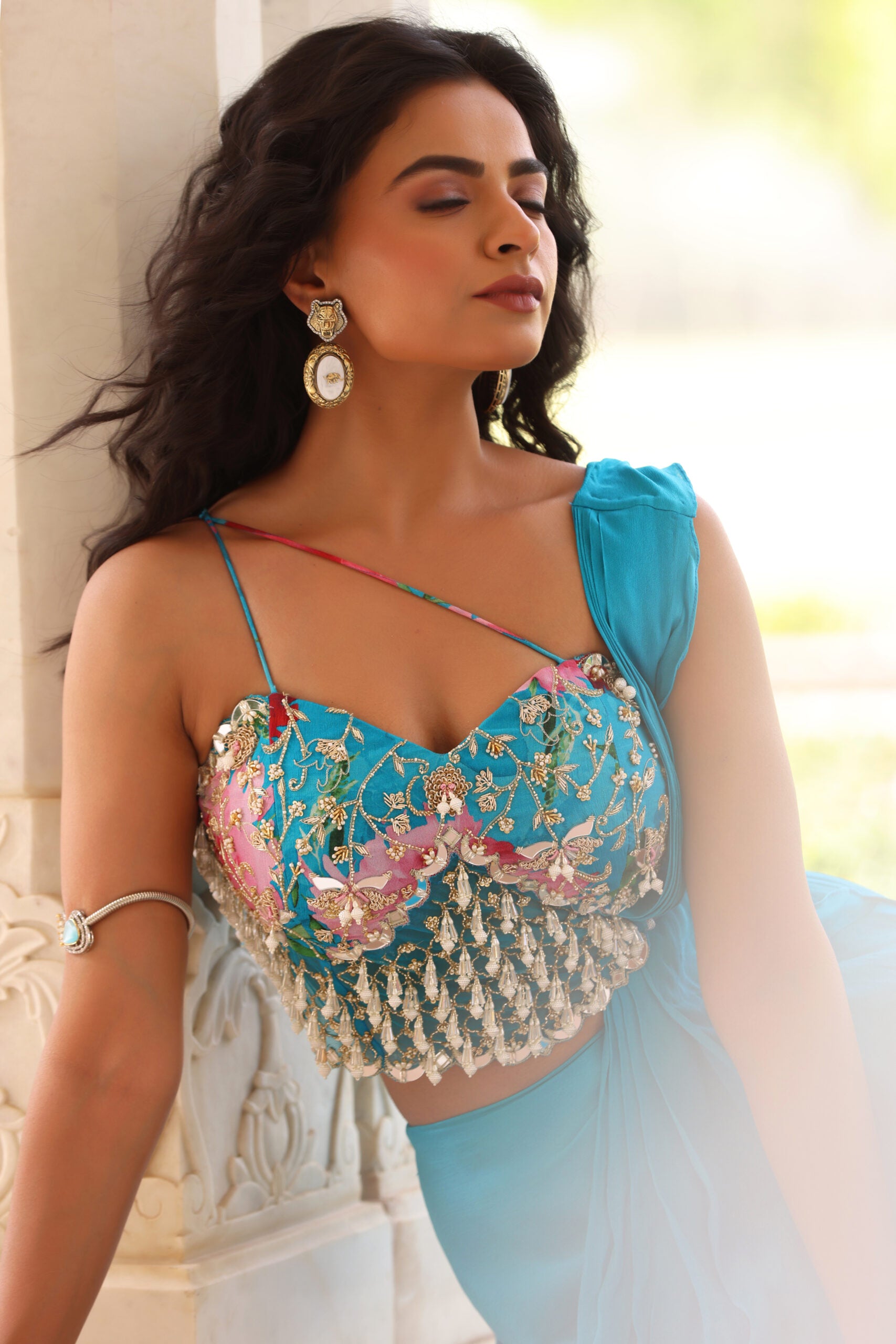 Ruffled Drape Skirt Set image 12