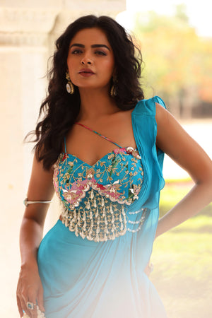 Ruffled Drape Skirt Set image 8
