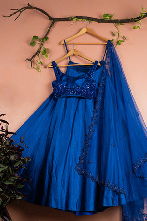 Cobalt Radiance Lehenga Set image 3