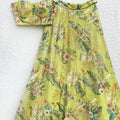 Lime Green Bustier and Lehenga in Mystic Florals with Metallic Gold image 0