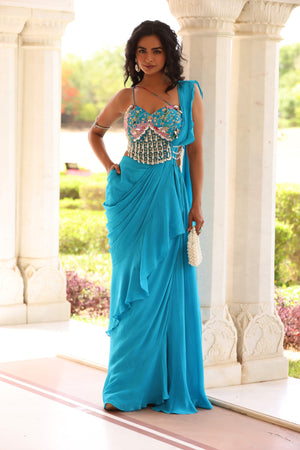 Ruffled Drape Skirt Set image 15