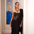 Ira Ruffle Saree Set with Corset image 0
