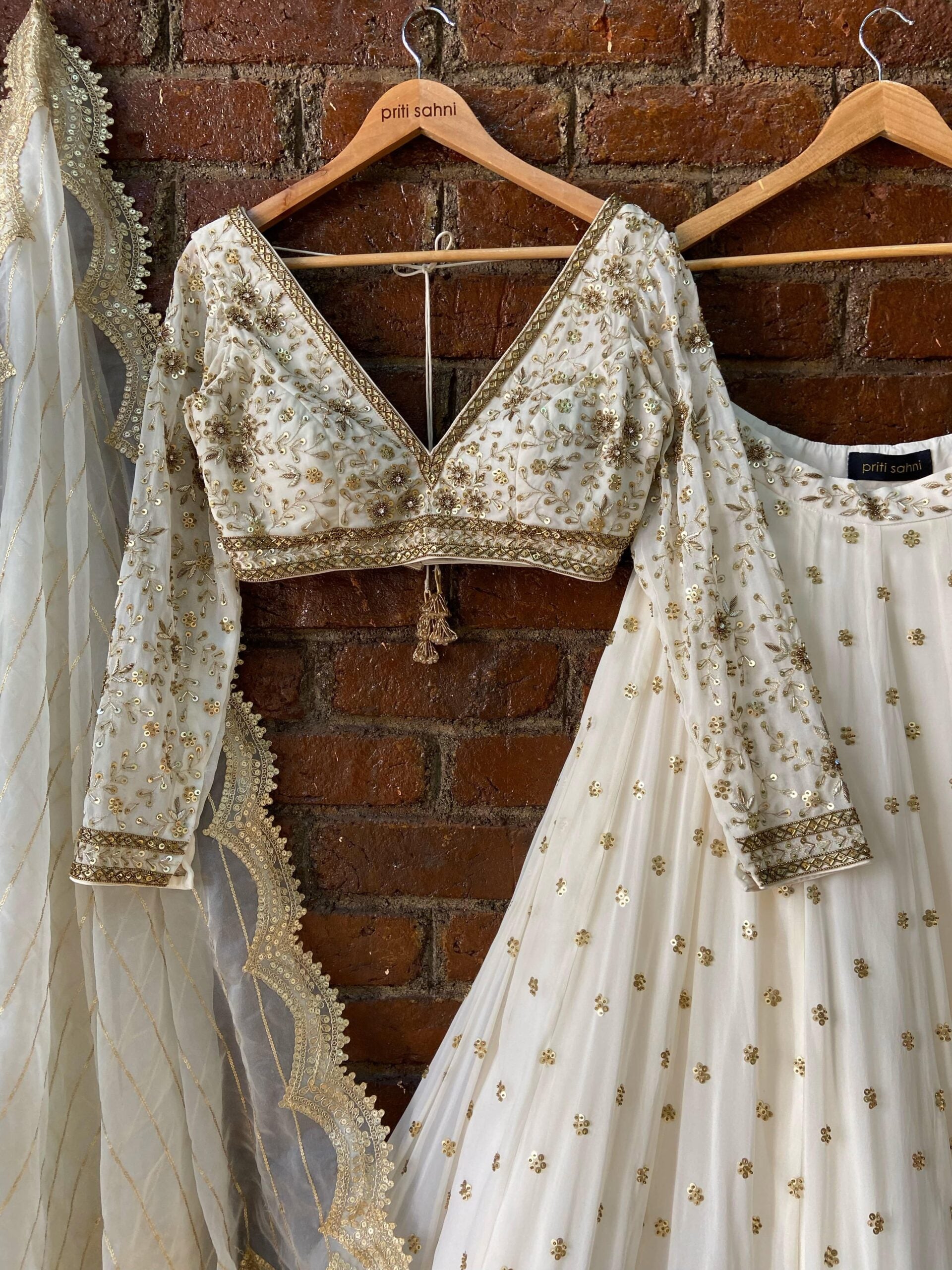 Ivory Sharmily lehenga set image 5
