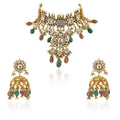 Pestel Pink And Sea Green Heavy Necklace Set image 0