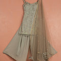 Steal Grey Sharara Set image 0