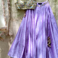 Tea Green and Lavender Mirror Lehenga Set image 0